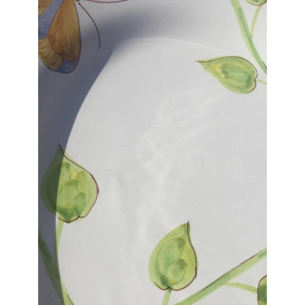 11” spring platter Easter butterfly dinner party gathering green Italy‎ Italian